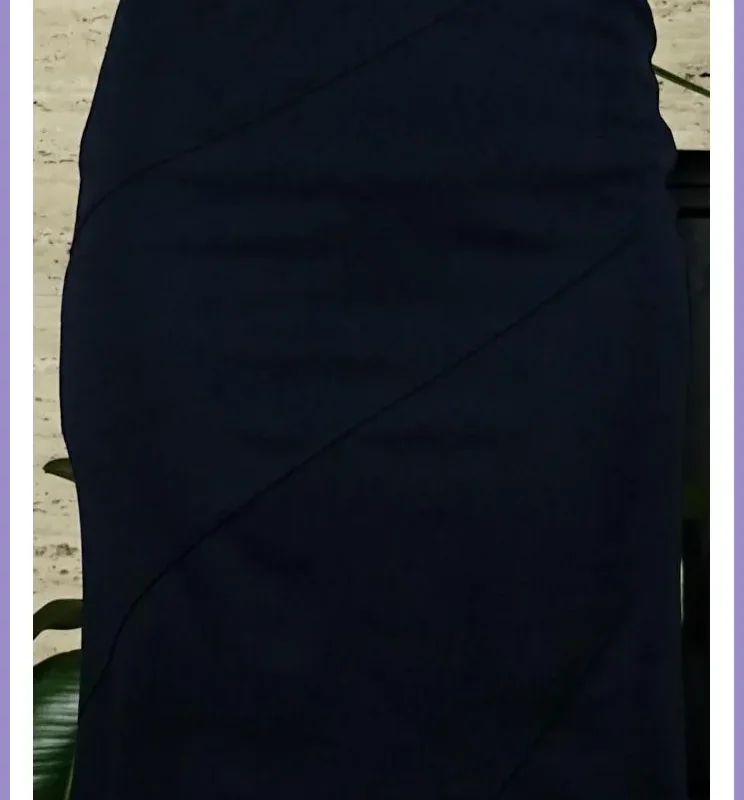 Női elegáns szoknya, sötétkék taskaborond-hu 1