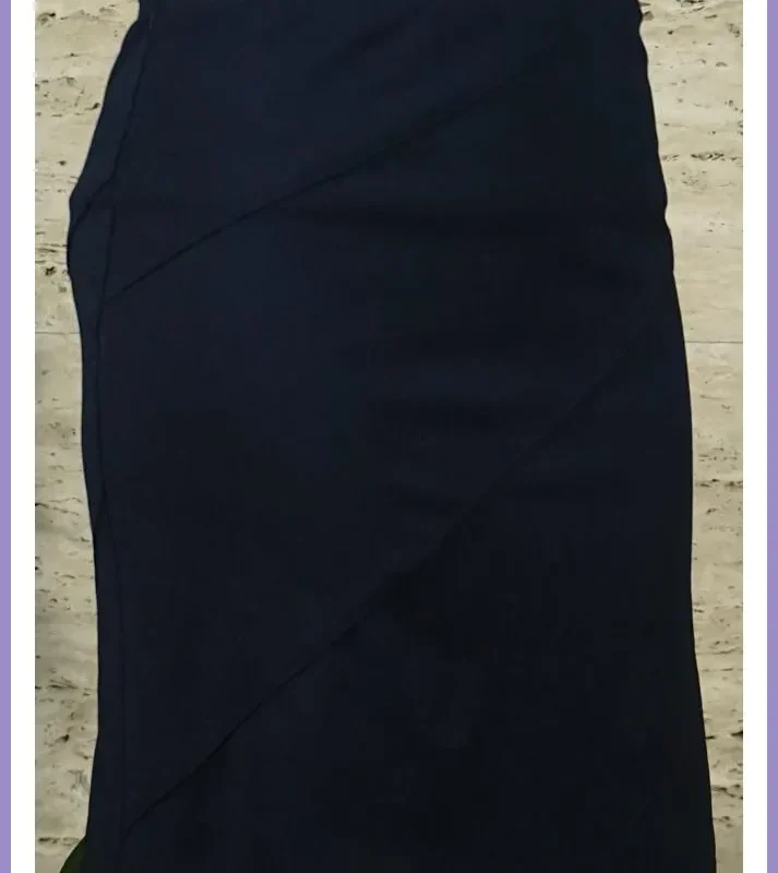 Női elegáns szoknya, sötétkék taskaborond-hu 2